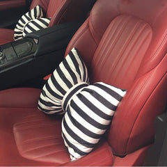 Classical Stripe Bowknot Style Breathable Car Waist Pillow Back Cushion, Size: 35*45cm, Size: 35*45cm