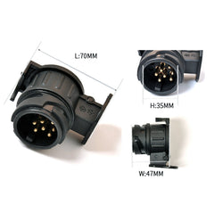 12V 13Pin to 7Pin Car Plug Socket Wiring Connector Adapter Car Plug Socket for Trailer / Truck / Bus, European Car, A0139
