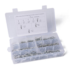 180 PCS Heavy Duty Zinc Plated Cotter R Tractor Clip Pin for Car / Boat / Garages, 180 PCS