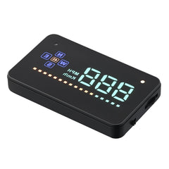 A2 HUD 3.5 inch HD GPS Car Head Up Display, Speed & Over Speed Alarm, Compass, Freely Switch Between Kilometers and Miles, A2