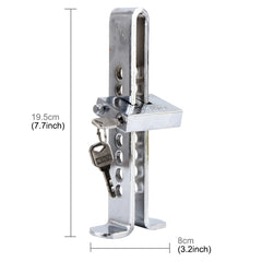 Car Auto Stainless Steel  Anti-theft Clutch Lock Car Brake Safety Lock Tool Accelerator Pedal Lock with Keys Suitable for Clutch Height Under 19.5cm, Clutch Height Under 19.5cm