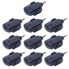 10 PCS Car Audio Microphone 3.5mm Jack Plug Mic Stereo Mini Wired External Sticker Microphone Player for Auto DVD Radio, Cable Length: 2.1m, Sticker