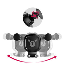 Big Eyes Pattern Gravity Cartoon Air Vent Car Mount Phone Holder, Big Eyes(Black), Big Eyes(Silver)