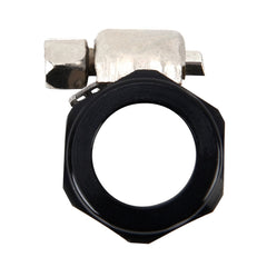 AN6 Car Performance Aluminum Accessories Adapter Nitrite Hose Finisher Adapter Nylon Braided Hose Clamp Black Finish, AN6