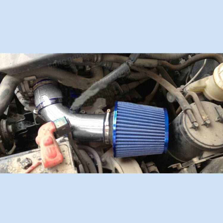 Universal  Air Intake Pipe Super Power Flow Air Intakes Short Cold Racing Aluminium Air Intake Pipe Hose with Cone Filter Kit System