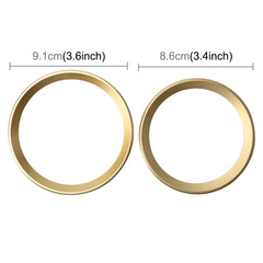 2 PCS/Set Zinc Alloy Steering Wheel Decoration Ring Sticker Logo Car Styling Modification Car Front Logo Ring Decoration Rear Cover Trim Hood Emblem Rings for BMW 3 Series, For BMW 3 Series