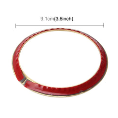 2 PCS Car Logo Decorative Circle Steering Wheel Decoration Ring Sticker Logo Car Styling Modification Car Front Logo Ring Decoration Rear Cover Trim Hood Emblem Rings for BMW 5 Series, For BMW 5 Series