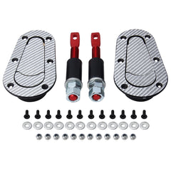 A Pair Car Cover Lock Modified Hood Lock General Racing Car Cover Lock, Carbon Grey, (Black), with Keys(Carbon）
