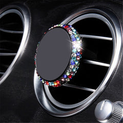Car Diamond Magnetic Air Outlet Mobile Phone Holder, Air Outlet e Holder(Colour), Air Outlet Holder(Pink), Air Outlet Holder (Colourful White)