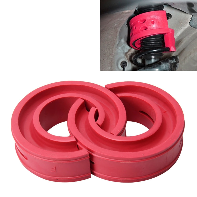 2 PCS Car Auto C Type Shock Absorber Spring Bumper Power Cushion Buffer, Spring Spacing: 27mm, Colloid Height: 50mm(Red), C  Type(Spring Spacing: 27mm, Height: 50mm)