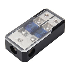 Car Stereo Car Audio Fuse Holder Insurance 60A Car Audio Fuse Holder 1 in 2 Ways Car Auto Fuse Holder Blade Fuse Holder for Car Audio, 1 in 2 Ways