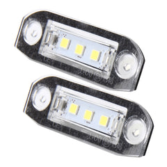 2 PCS License Plate Light with 3  SMD-5050 Lamps for Volvo,2W 120LM,6000K, DC12V(White Light), For Volvo