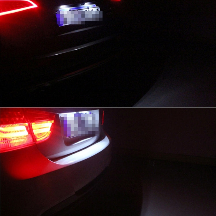 2 PCS License Plate Light with 3  SMD-5050 Lamps for Volvo,2W 120LM,6000K, DC12V(White Light), For Volvo