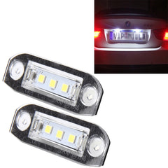 2 PCS License Plate Light with 3  SMD-5050 Lamps for Volvo,2W 120LM,6000K, DC12V(White Light), For Volvo