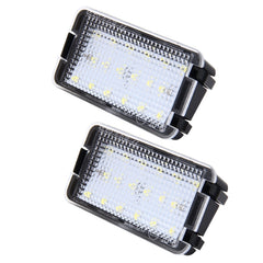 2 PCS LED License Plate Light with 18  SMD-3528 Lamps for Seat,2W 120LM,6000K, DC12V(White Light), For Seat