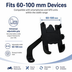 Motorcycle Rear View Mirror Aluminum Alloy Phone Bracket, Suitable for 60-100mm Device, Rear View Mirror for 60-100mm