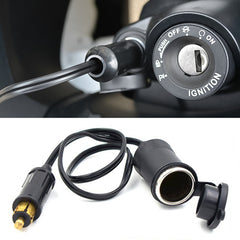 Car 15A 12-24V Multi-functional European Standard Connector Cigarette Lighter for BMW / Motorcycles with 30cm Power Cable, 15A 12-24V Length: 30 cm