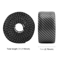Universal Car Door Threshold Decoration Strip Decorative Sticker, Size : 7CM x 3M, Size : 7CM x 3M(Black)