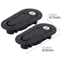 A Pair Car Modified Hood Lock General Racing Car Cover Lock with Keys, with Keys(Black)