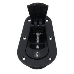A Pair Car Modified Hood Lock General Racing Car Cover Lock with Keys, with Keys(Black)