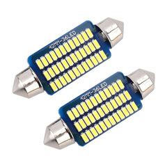 2 PCS 41mm DC12V / 1.5W / 6000K / 100LM 36LEDs SMD-3014 Car License Plate Light / Dome Light, with Decoder, 1.5W 41mm