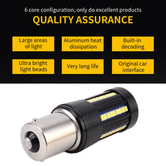 2 PCS 1156 / BA15S DC9-16V / 8.2W / 6000K / 655LM Car Auto Reversing Lights / Turn Light 66LEDs SMD-2016 Lamps, 1156