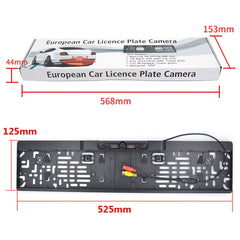 PZ-424 Europe Car License Plate Frame 170 Degree Rear View Camera, PZ-424