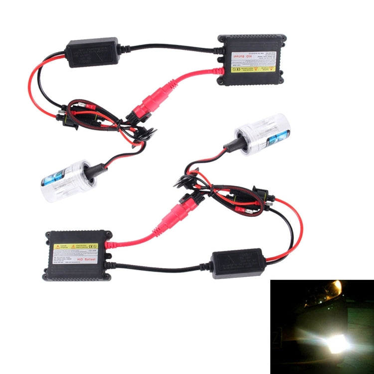 2PCS 35W HB3/9005 2800 LM Slim HID Xenon Light with 2 Alloy HID Ballast, High Intensity Discharge Lamp, Color Temperature: 4300K, 9005