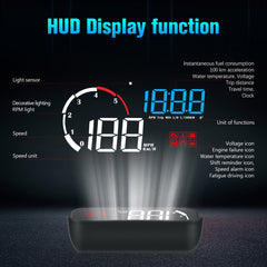 M10 3.5 inch Universal Car OBD2 HUD Vehicle-mounted Head Up Display, M10(Yellow), M10(Blue)