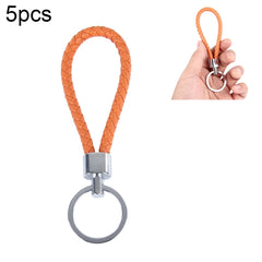 5pcs Car Key Ring Holder With Leather Strip, Car Key Ring Holder(Orange), Car Key Ring Holder(Pink), Car Key Ring Holder(White), Car Key Ring Holder(Yellow)