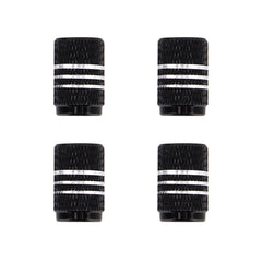 4PCS Metal Plated Circular Shape Universal Tire Valve Stem Cap With White Diamond, Circular Shape