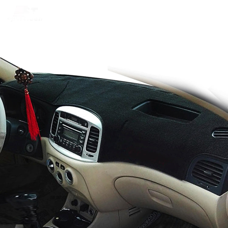 Left-hand Drive Dark Mat Car Dashboard Cover Car Light Pad Instrument Panel Sunscreen for Modern Accent (Please note the model and year), For Modern Accent