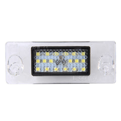 2 PCS License Plate Light with 18  SMD-3528 Lamps for Audi，2W 120LM, DC12V (White Light), For Audi  with 18 SMD-3528 Lamps