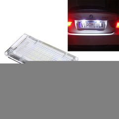 2 PCS License Plate Light with 18  SMD-3528 Lamps for BMW E46 4D 1998-2003，2W 120LM,6000K, DC12V (White Light), For BMW E46 4D