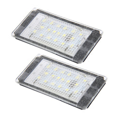 2 PCS License Plate Light with 18  SMD-3528 Lamps for BMW E46 2D M3 1998-2003,2W 120LM,6000K, DC12V (White Light), For BMW E46