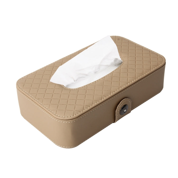 Universal Car Facial Tissue Box Case Holder Tissue Box Fashion and Simple Paper Napkin Bag with Napkin, With Napkin (Black), With Napkin (Khaki), With Napkin (Brown)