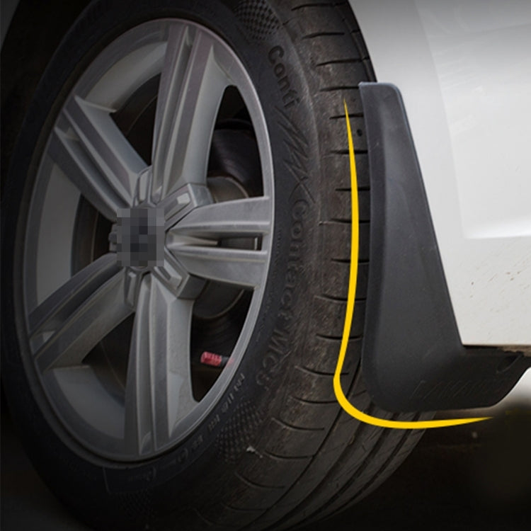 4 PCS Car Auto Semi-Rigid PVC Splash Flaps Mudguards Fender Guard for Audi A4L 2016 Version, For 2016 A4L