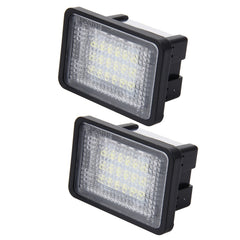 2 PCS License Plate Light with 18  SMD-3528 Lamps for Mercedes-Benz GLK X204 ,2W 120LM, DC12V (White Light), For Benz GLK X204
