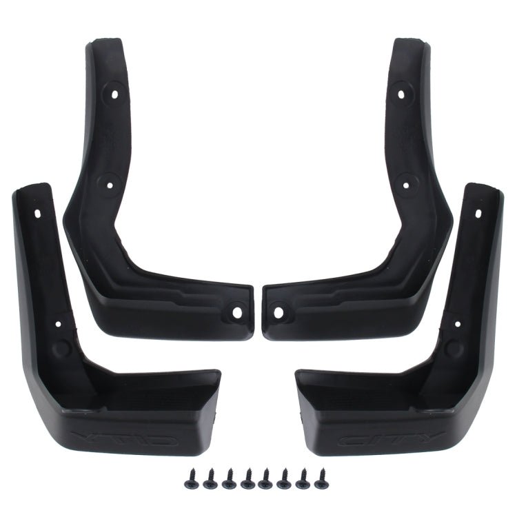 4 PCS Car Auto Semi-Rigid PVC Splash Flaps Mudguards Fender Guard for Honda City 2015-2020, For  Version City