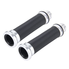 2 PCS Motorcycle Net Texture Metal Left Handle Bar Grips with Rubber Cover for Yamaha, Left Yamaha