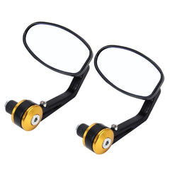 2 PCS Motorcycle Universal ABS Shell Holder Oval Shape Rear VIew Mirror, Oval Shape