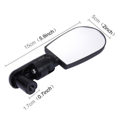 2 PCS Mini Universal Adjustable Rear View Mirror Rear Reflector for Bicycle / Mountain Bike, Bicycle Mirror Rear