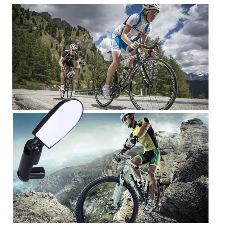 2 PCS Mini Universal Adjustable Rear View Mirror Rear Reflector for Bicycle / Mountain Bike, Bicycle Mirror Rear