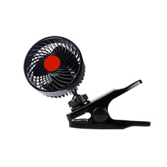 HUXIN HX-T604E 12W 6inch 360 Degree Adjustable Rotation Clip One Head Low Noise Mini Electric Car Fan with Roller Switch, DC24V, HX-T604E
