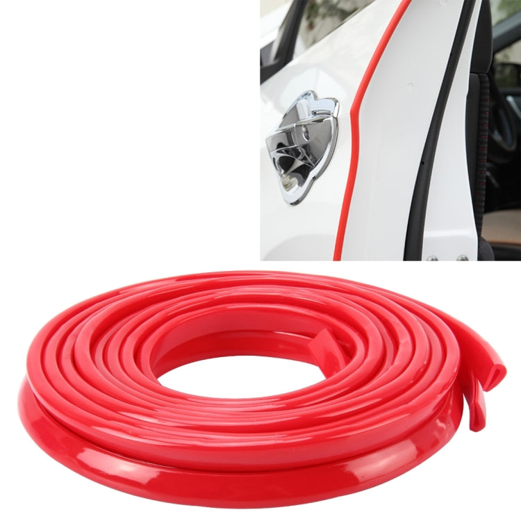 5.6m Car Decorative Strip Rubber Chrome Decoration Strip Door Seal Window Seal, 5.6m Transparent, 5.6m Black, 5.6m Red