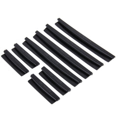 FR JG-031 8 PCS Rubber Car Side Door Edge Protection Guards Cover Trims Stickers, Black, Transparent, White