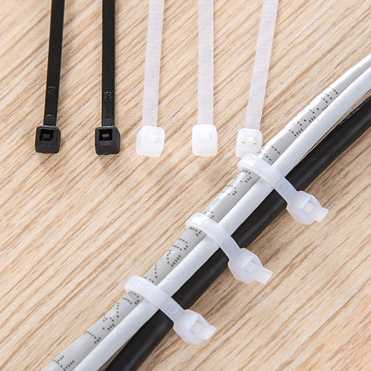 100pcs /Pack 8mm*200mm Nylon Cable Ties, 8mm*200mm Black