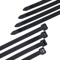 250 PCS 8mm*300mm Nylon Cable Ties, 8mm*300mm Black, 8mm*300mm White