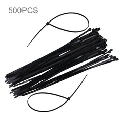 500pcs /Pack 4mm*300mm Nylon Cable Ties, 4mm*300mm Black
