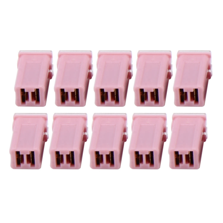 10 PCS Vehicle Car Plastic Shell Straight Female Terminal Push in Blade Cartridge PAL Fuse 30Amp 32V, 30Amp 32V